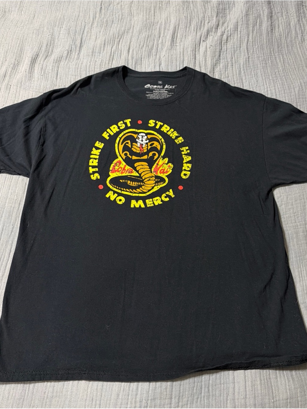 Cobra Kai “Strike First" Men’s Graphic Tee - Black Size 2XL